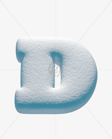 Letter D From Snowball Font On Yellow Images Creative Fonts S