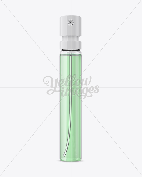 Green Perfume Sampler Spray Bottle Mockup Green Perfume Sampler Spray Bottle Mockup