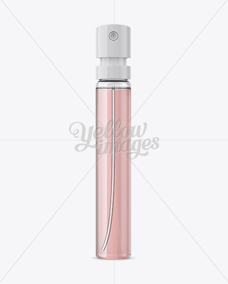 Pink Perfume Sampler Spray Bottle Mockup