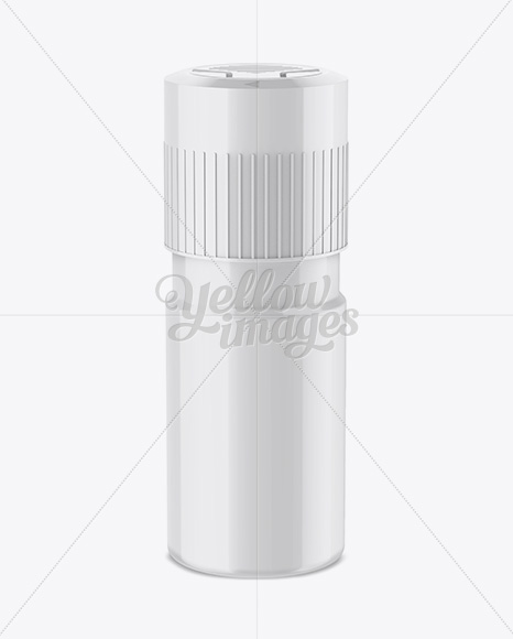 Glossy Plastic Deodorant Mockup (High-Angle Shot)