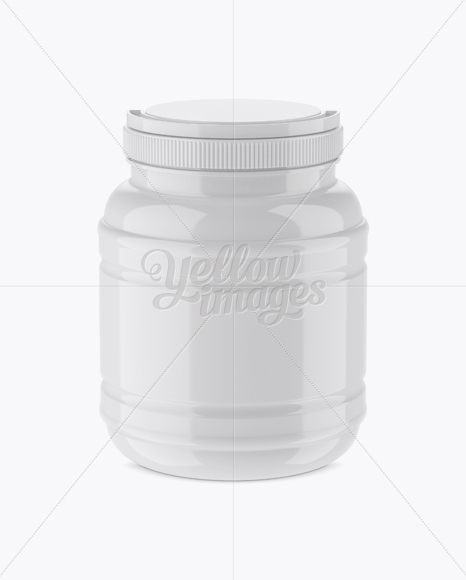 Glossy Plastic Jar Mockup (High-Angle Shot) Glossy Plastic Jar Mockup (High-Angle Shot)