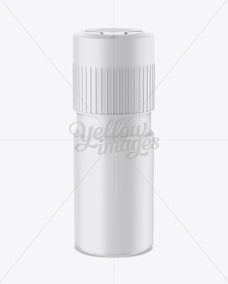 Matte Plastic Deodorant with Rough Plastic Cap Mockup (High Angle Shot)