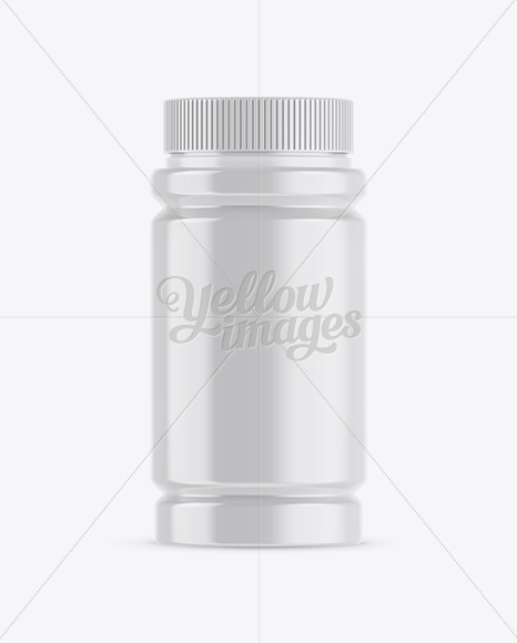 Glossy Plastic Pill Bottle Mockup