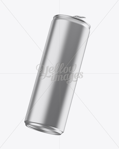 250ml Aluminium Can With Metallic Finish Mockup