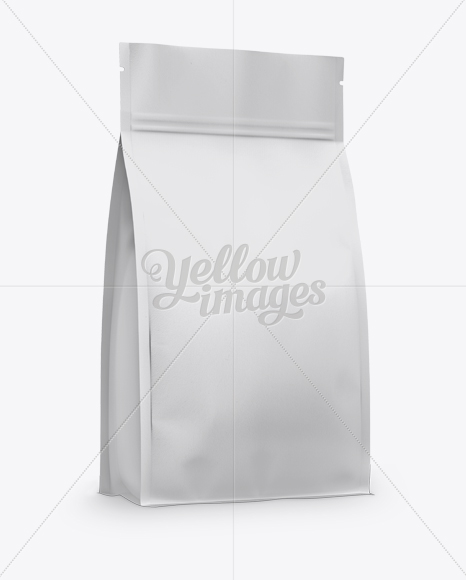 Matte Stand-up Bag with Zipper Mockup - Half Side View