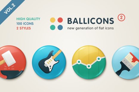 Ballicons 2 Vol.2 - flat icon set - Svg icons