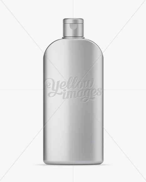 Matte Metallic Shampoo Bottle Mockup