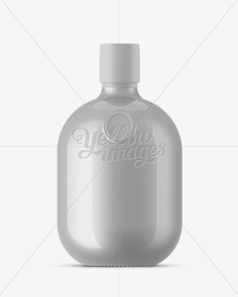 Metallic Rum Bottle With Paper Label Mockup