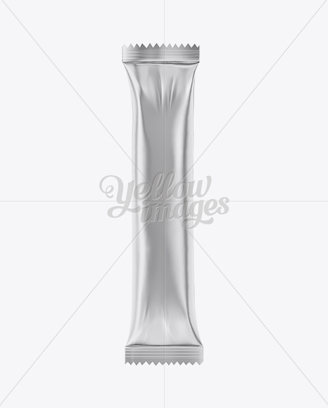 Metallic Stick Sachet Mockup - Front View