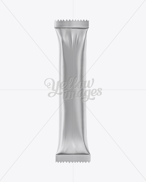 Matte Metallic Stick Sachet Mockup - Front View