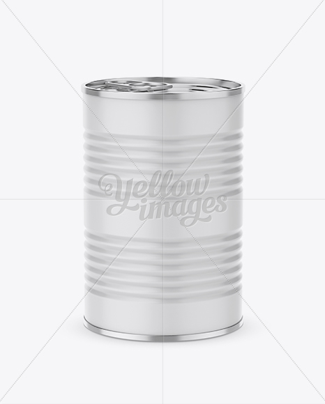 Matte Tin Can With Pull Tab Mockup (High-Angle Shot)