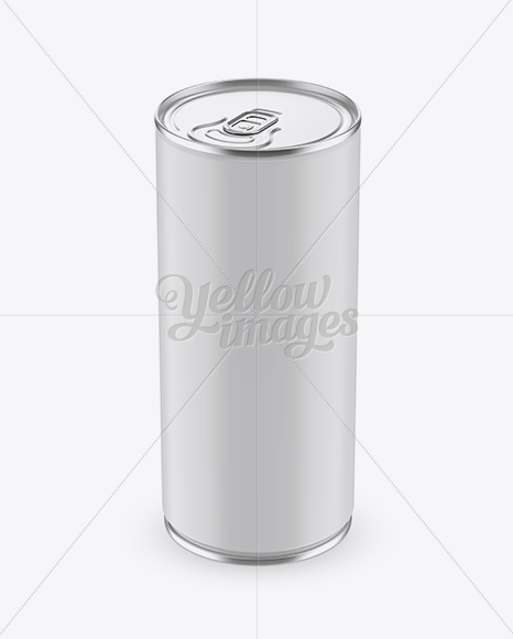 1L Matte Aluminium Can Mockup (High Angle)