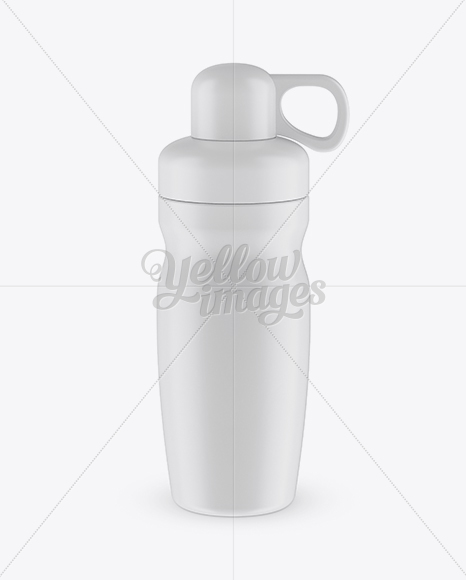 Matte Plastic Reusable Water Bottle Mockup