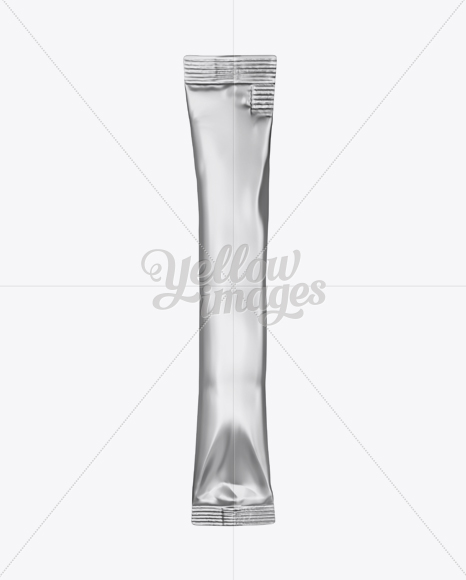 Metallic Stick Sachet Mockup - Front View