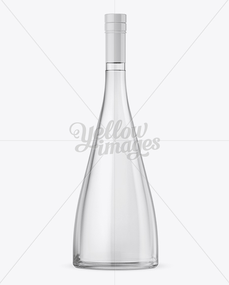 Clear Glass Bottle With Grappa Mockup