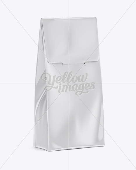 Glossy Bag Mockup - Halfside View