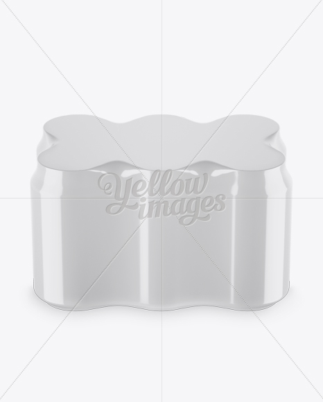 Pack with 6 Alminium Cans Mockup