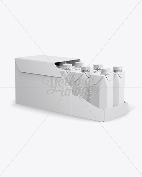 10 Drink Carton Boxes in Shelf-ready Package (Opened) - Halfside View