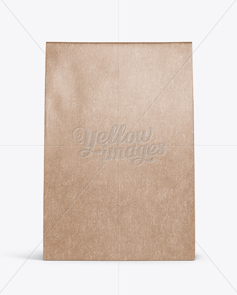 Kraft Paper Bag Mockup - Front View