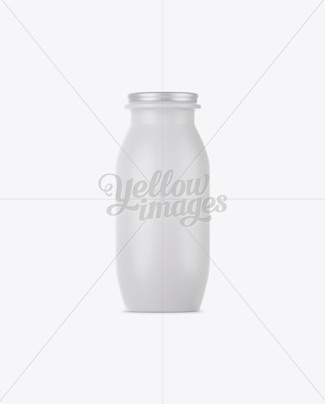 Matte Plastic Dairy Bottle Mockup