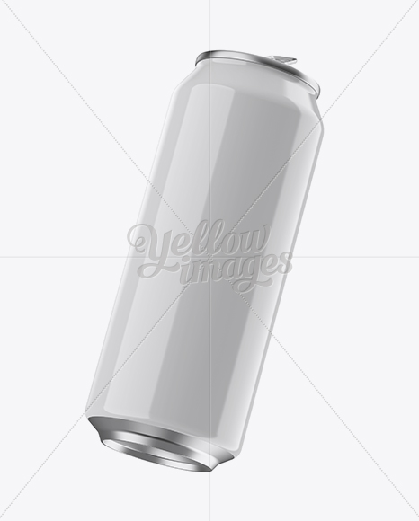 500ml Glossy Aluminium Can Mockup