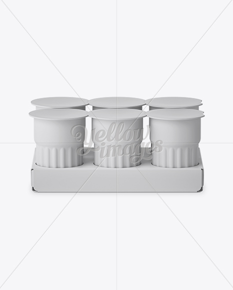 Matte Ice Coffee 6 K-Cups Pack Mockup - Front View (High-Angle Shot)