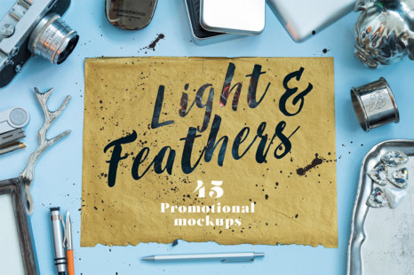 Light & Feathers - Promotional Mockups - White mockup