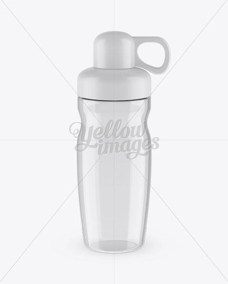 Clear Plastic Reusable Water Bottle Mockup