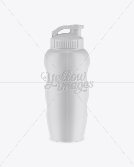 Matte Sport Bottle Mockup - Front View