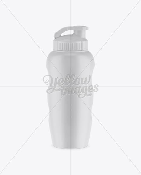 Matte Sport Bottle Mockup - Front View