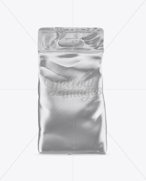 Metallic Stand-up Bag Mockup - Front View