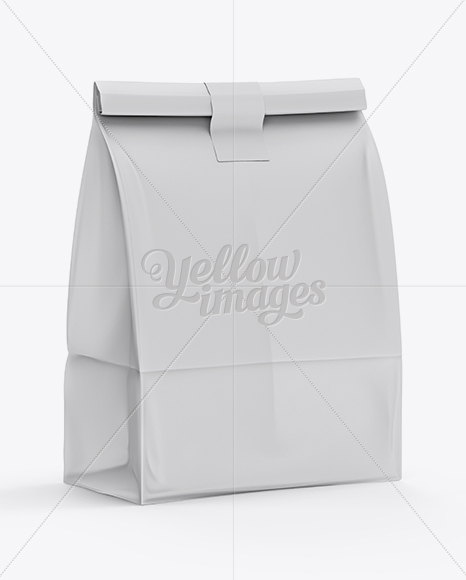 Paper Bag Mockup - Halfside View