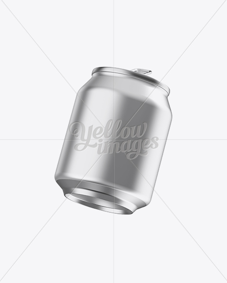 250ml Aluminium Can With Metallic Finish Mockup