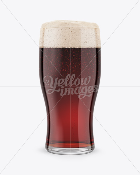 Red Ale Beer Glass Mockup