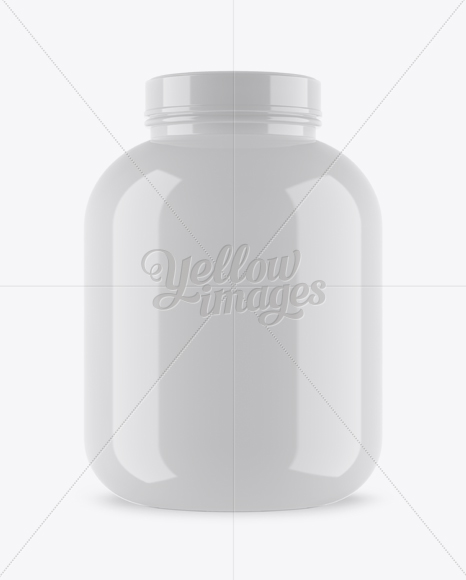 Glossy Protein Jar Mockup