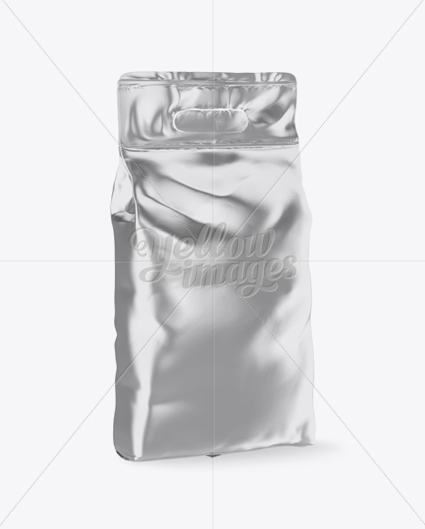 Metallic Stand-up Bag Mockup - Halfside View