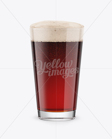 Red Ale Beer Glass Mockup