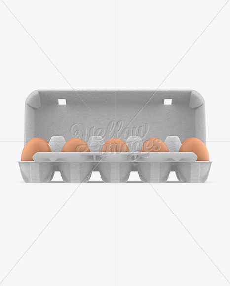 Open Kraft Egg Container - Front View - Free Download Images High