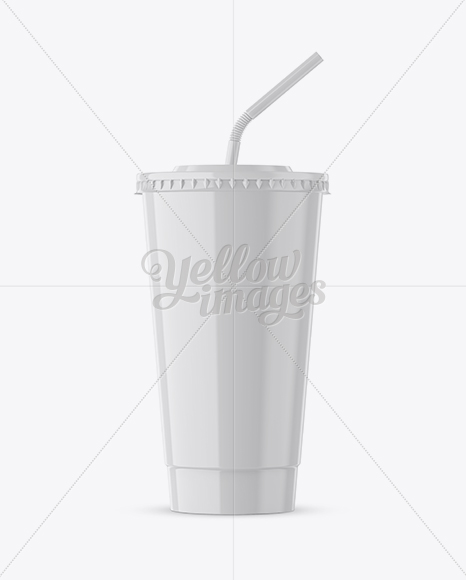 Glossy Plastic Soda Cup Mockup - Free Download Images High Quality PNG