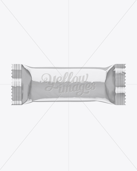 Glossy Metallic Snack Bar Mockup