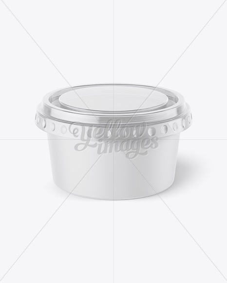 Yoghurt Cup Mockup - High-Angle Shot