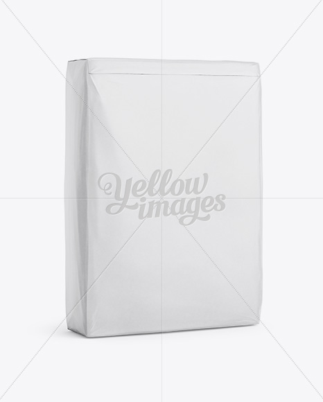 Paper Bag Mockup - Halfside View