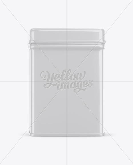 Glossy Tin Box Mockup