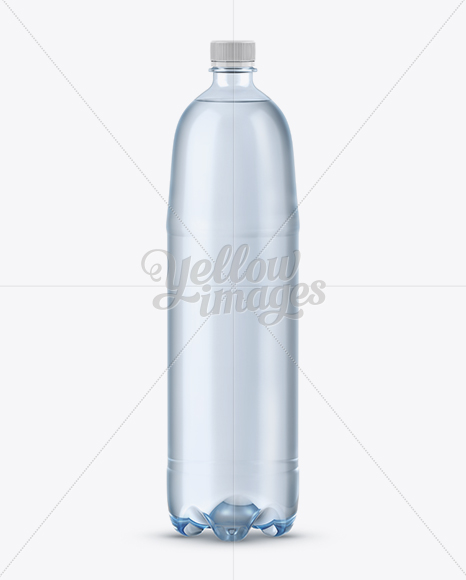 1,5L Blue PET Water Bottle Mockup