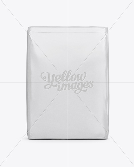 Glossy Paper Bag Mockup - Front View