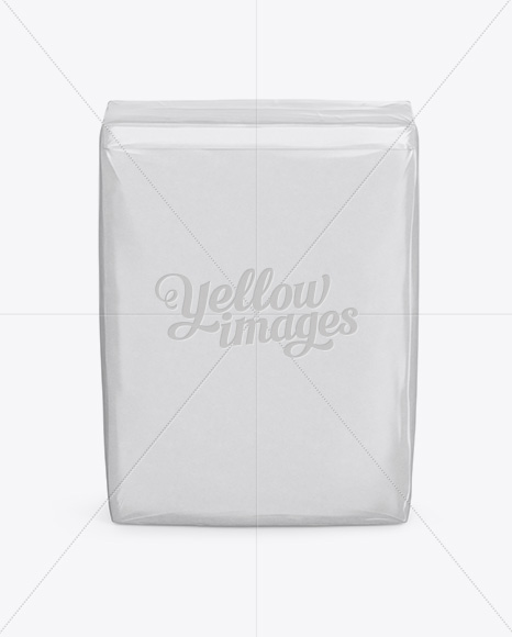 Glossy Paper Bag Mockup - Front View (High-Angle Shot)