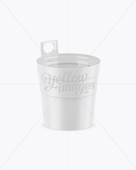 Matte Cheese Bucket Mockup (High-Angle Shot)