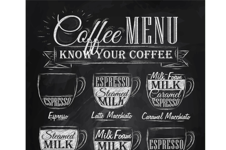 Coffee Menu - Cups