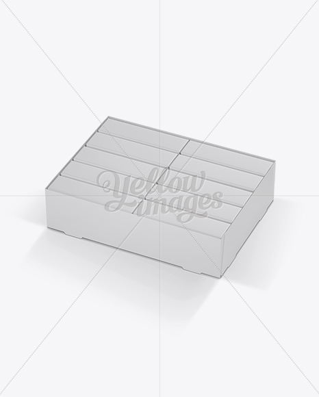 Bubble Gum Box Mockup - Halfside View (High-Angle Shot)