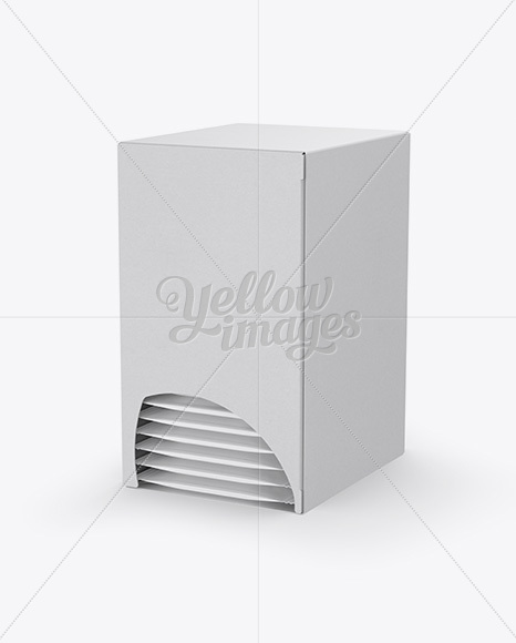 Tea Box W/ Sachets Mockup - Halfside View